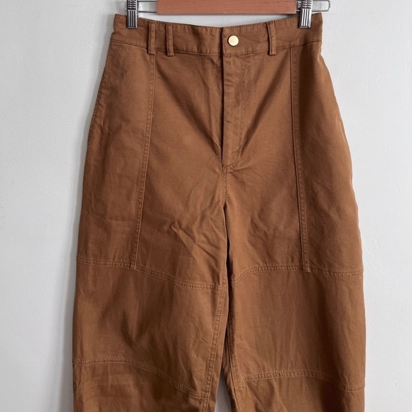 ZARA  SNAP BUTTON CUFFED PANTS-TAUPE BROWN-7149/240 - Picture 5 of 10